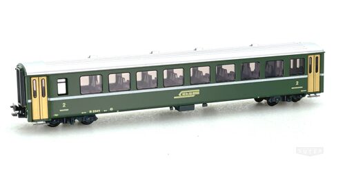 PiRATA PI9222 RhB Personenwagen 2.Kl, grüner Lackierung  B2341 ep.IV